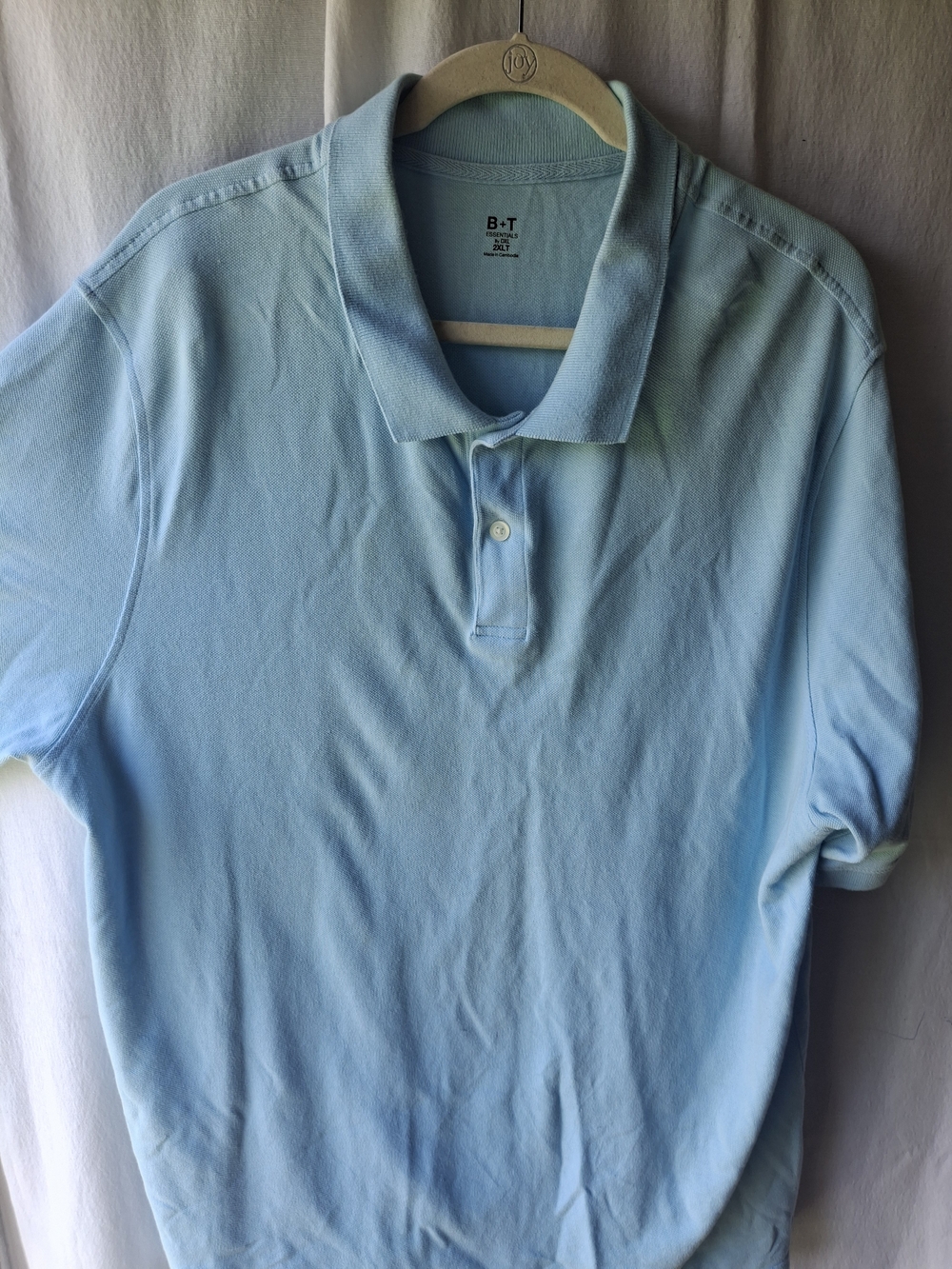 B+T Men's Pale Blue Polo Shirt